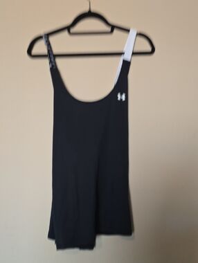 Under Armour Black Tank Top with White Contrast Strap